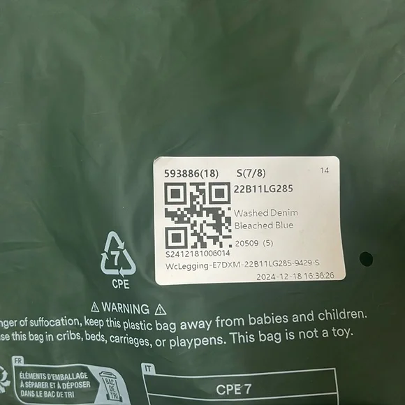 NWT! Halara Womens Flex Crossover Denim Leggings S 7/8 Length High Waist Blue - Picture 10 of 10